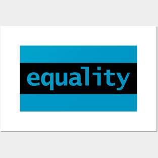 Minimal Typography Equality Black Stripe Posters and Art